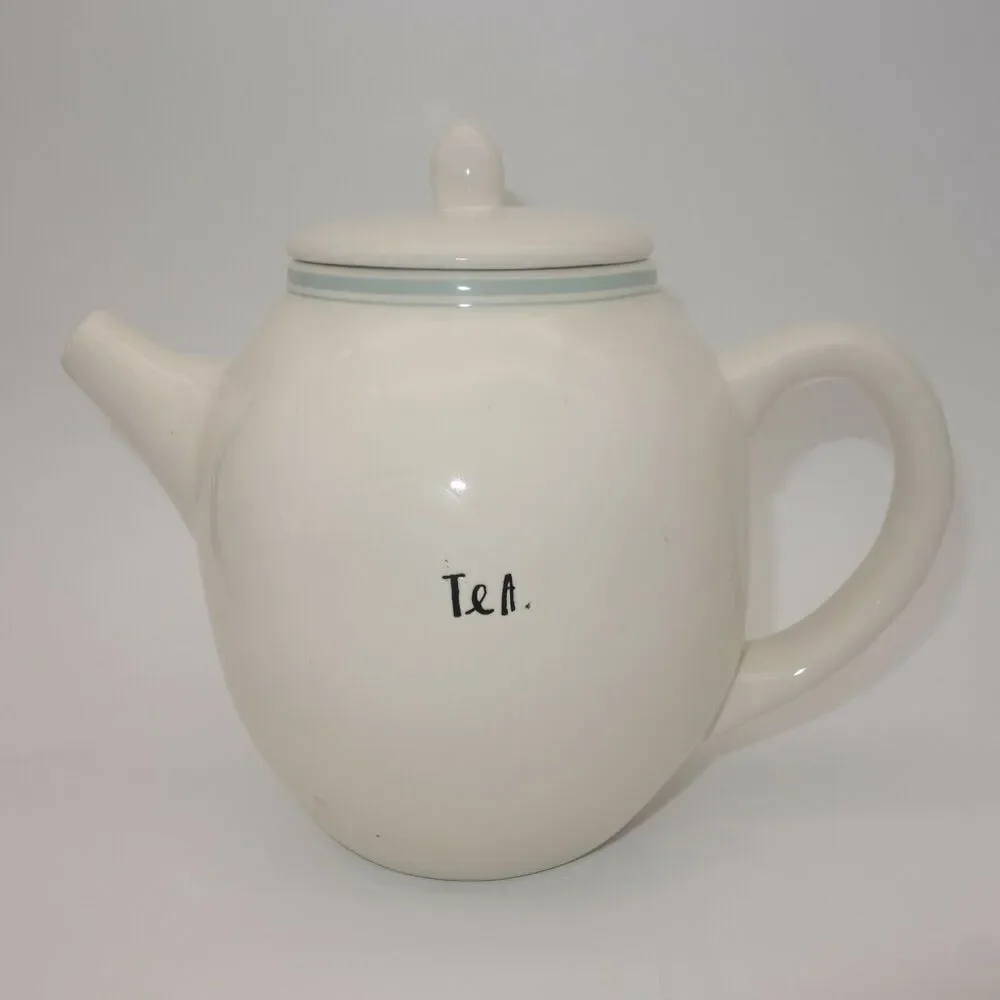 Rae Dunn Artisan by Magenta Blue Indigo Line Collection Teapot